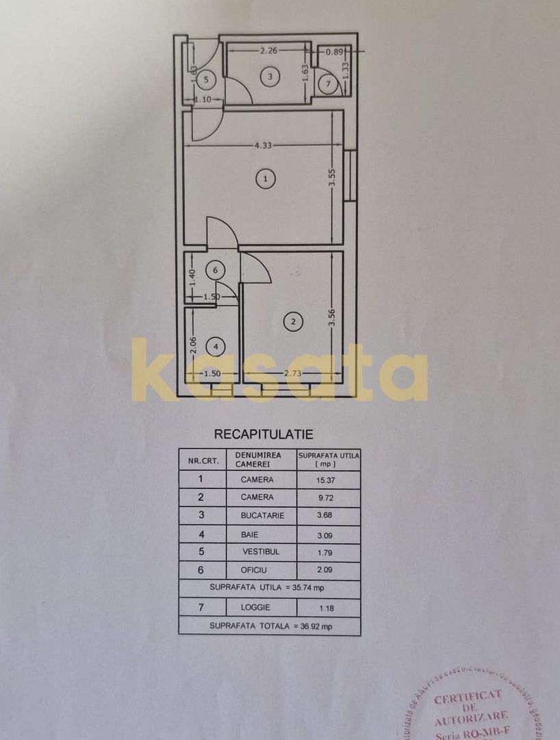 2 camere I Sos Salaj I 37 mp I centrala proprie - Poză 1