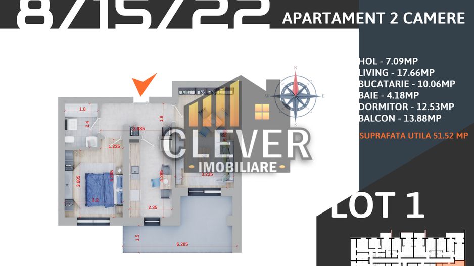 PROMO Apartament 2 camere  Th. Pallady-Loc de parcare BONUS - Poză 2