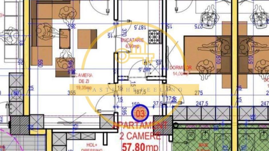Apartament 2 camere decomandat | 57,8 mp + 10,6 mp balcon | Tătărași | 2022 - Poză 6
