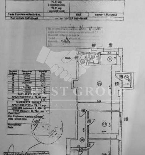 Apartament 3 camere Banu Manta | Loc de parcare - Schiță 15