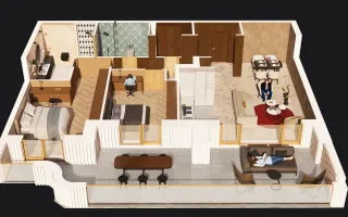 APARTAMENT ULTRAFINISAT | COMPLEX PREMIUM | 221MP-TERASA 114MP - PIPERA - Schiță 15