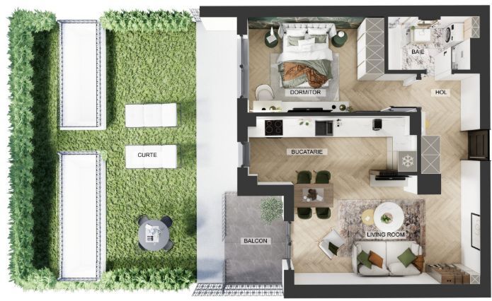 Apartament 2 camere de vanzare - Poză 1