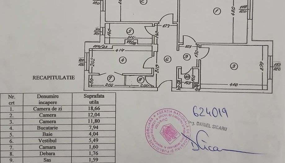 Apartament 3 camere centrala proprie Lacul Morii, Crangasi - Schiță 9