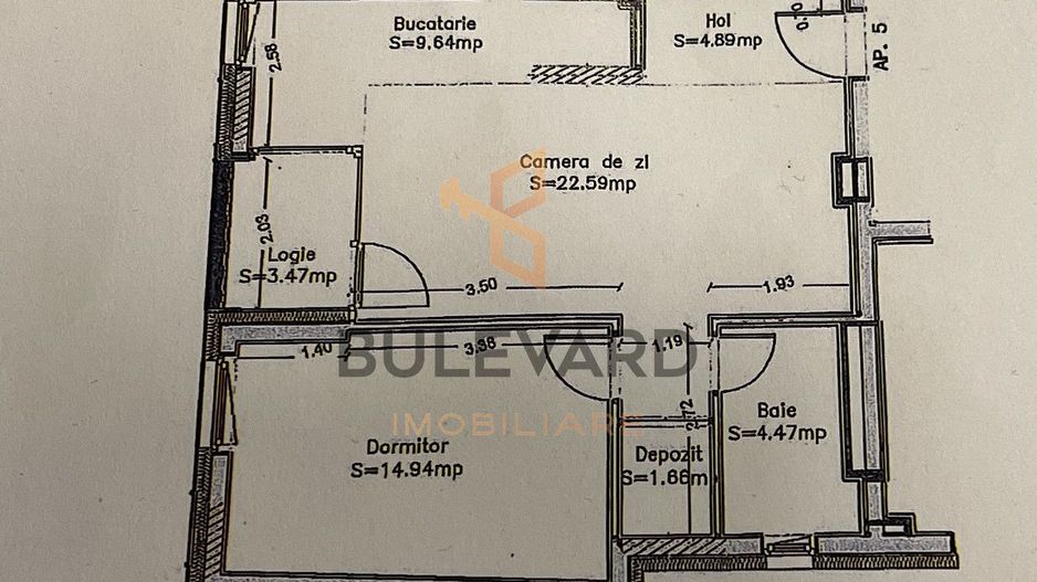 Apartament cu 2 camere in zona Ultracentrala! - Schiță 7