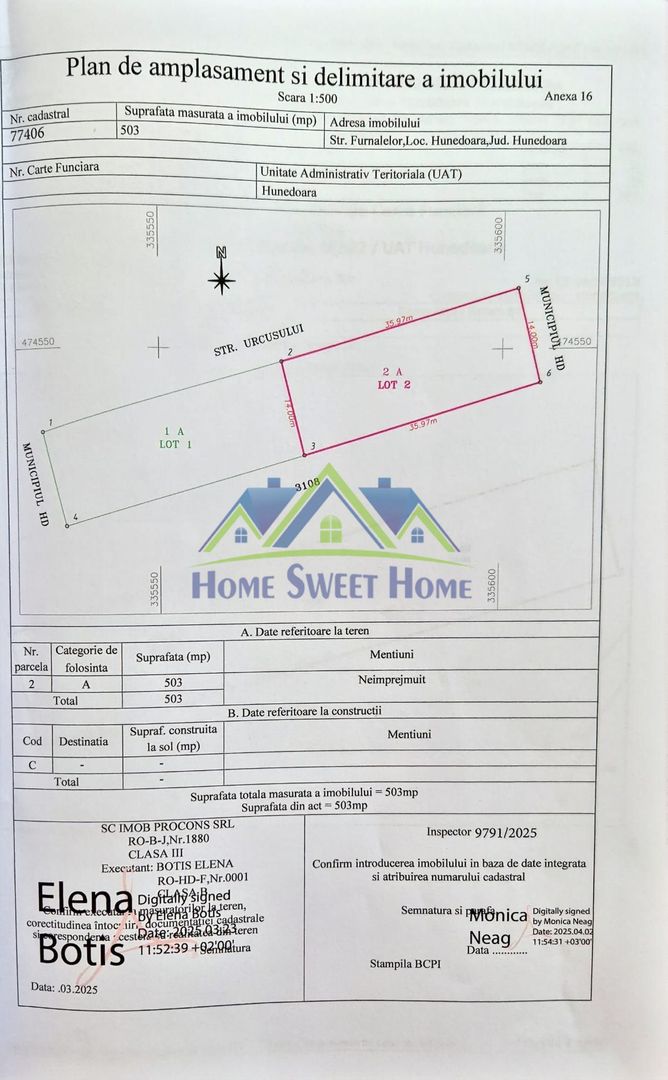 TEREN INTRAVILAN 503 MP – ZONA CASTELUL CORVIN / HOTEL WERK – 16.900 € - Poză 3