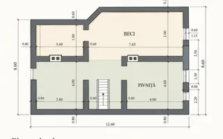 Casă săsească de vânzare în Codlea - Brașov | Teren 749 mp - Schiță 48