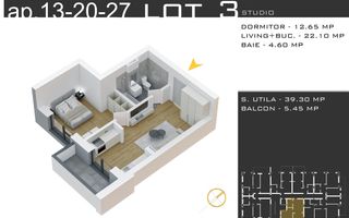 2 camere  -parcare inclusa -proiect nou -Pallady - Schiță 12