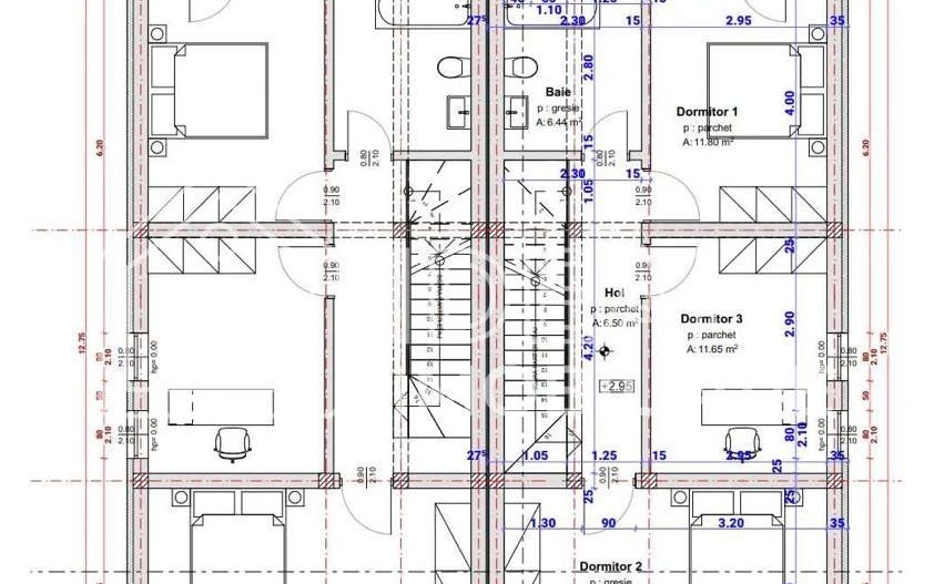 Duplex cu 4 camere si 250 mp curte, in Cartierul Arhitectilor - Schiță 9