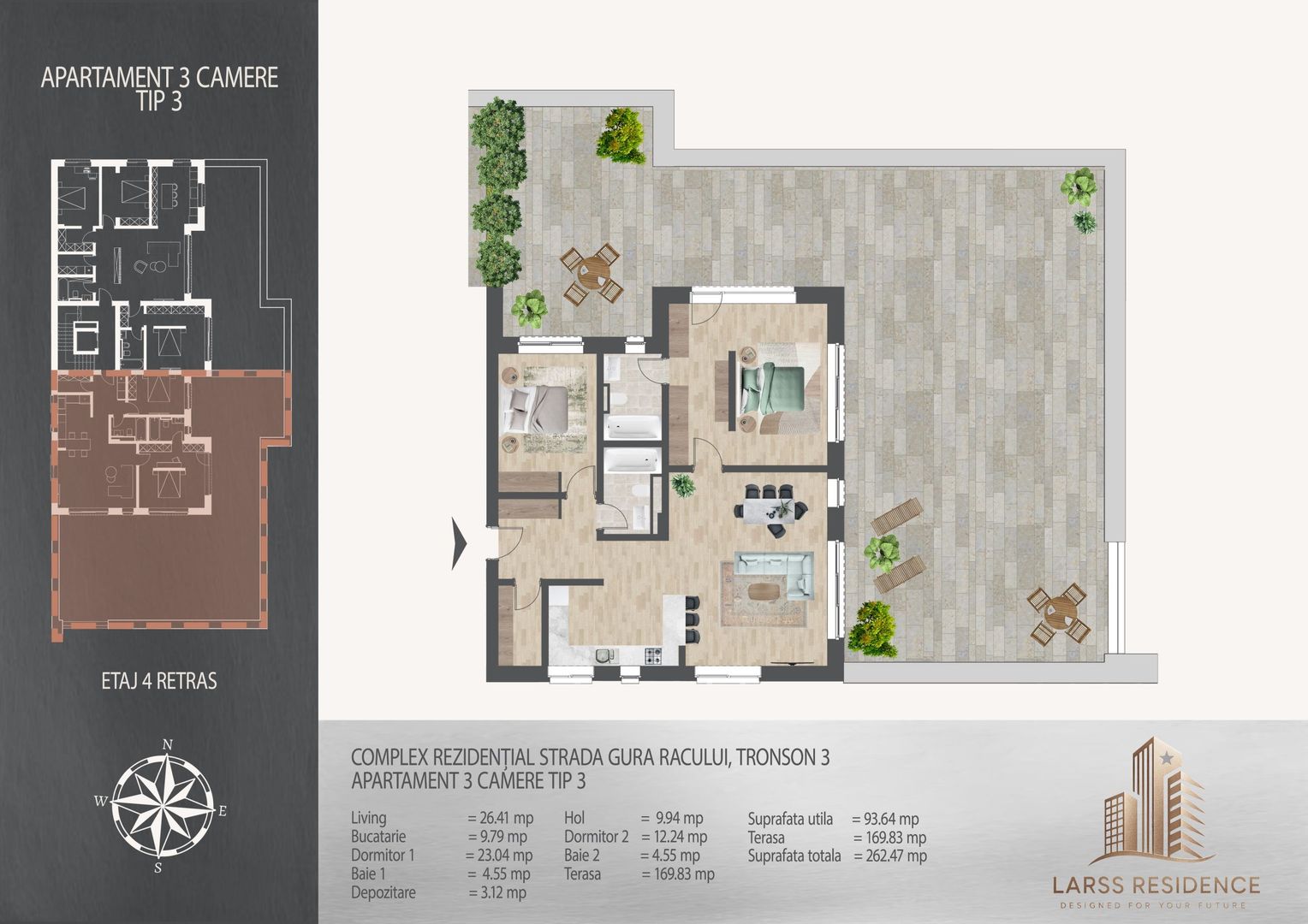Apartament 3 camere I Larss Residence Th. Pallady I Vanzare - Poză 8