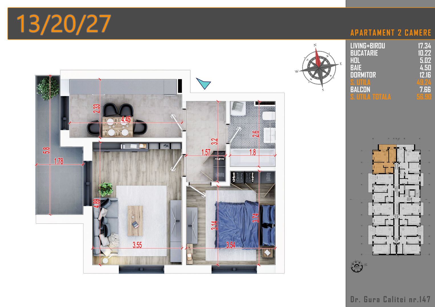 Apartament 2 camere decomandat,Pallady,Sector 3, Metrou - Poză 1