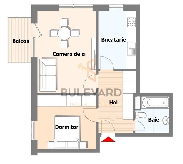 Apartament 2 camere, parcare subterana, bloc nou, prima inchiriere! - Schiță 15