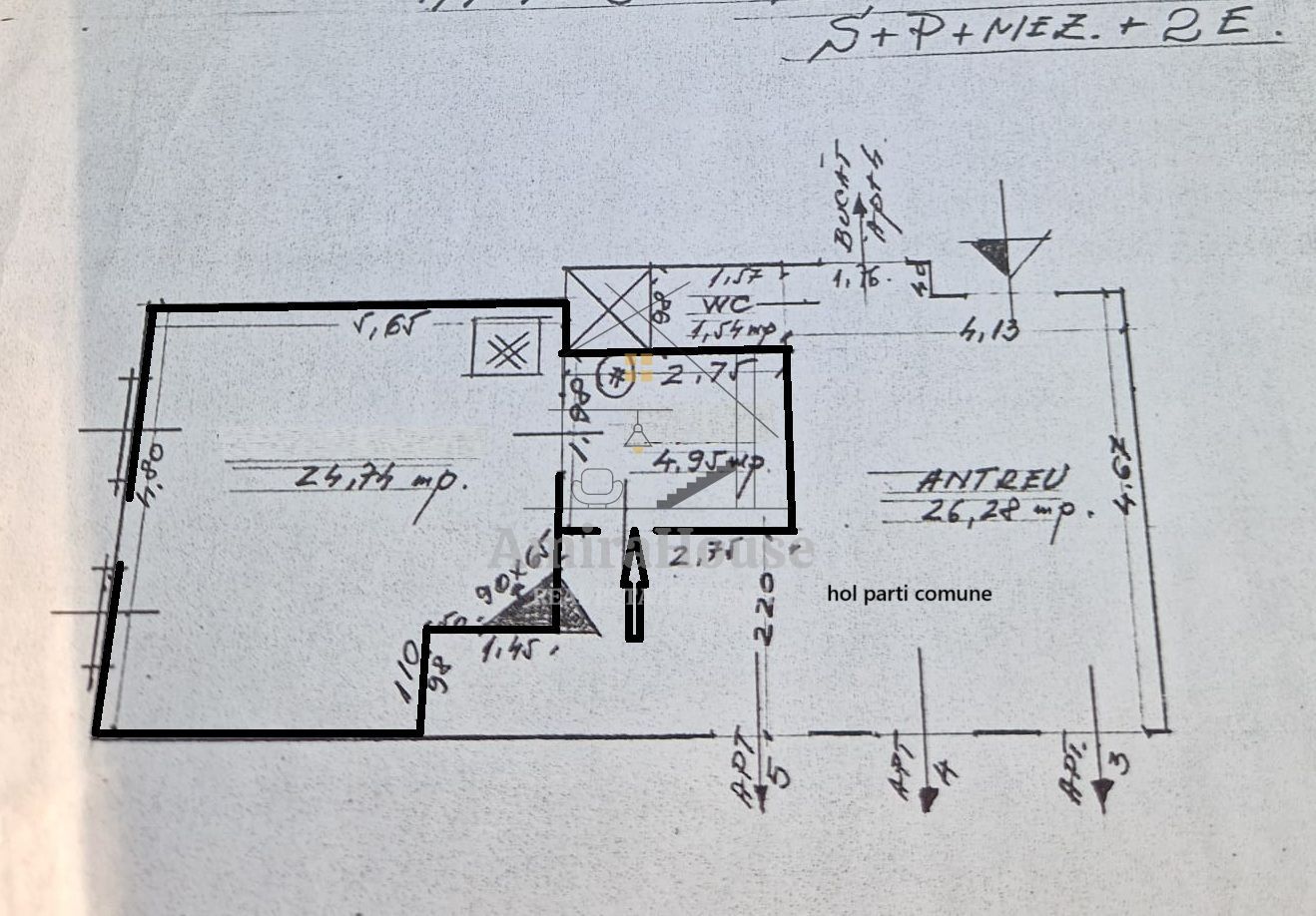 Apartament 1 camera, 36 mp, zona Camera de Comert, central - Poză 8