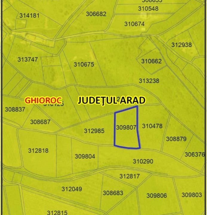 Teren extravilan, comuna Ghioroc - Poză 3