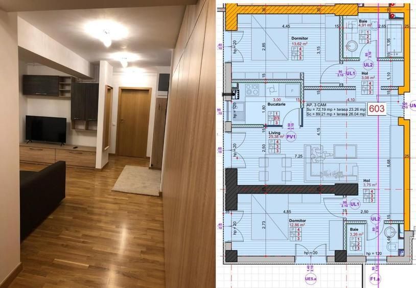 Inchiriere Ap3 camere Banu Manta Victoriei central mobilat full - Poză 9