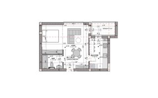 Garsonieră cu bucătărie separată – 36.37 mp utili + balcon– DaVinci Homes, Sibiu - Schiță 9