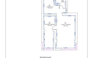 Apartament 2 camere complet renovat | Design modern | 83 mp utili - Schiță 11