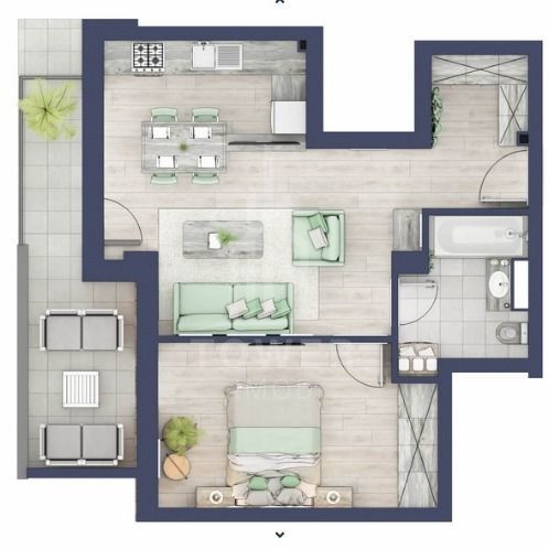 Apartament Modern cu 2 Camere in Turnisor - Poză 3