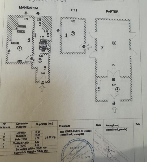 PROPRIETATE INTERBELICA 4 CAMERE+ GARSONIERA + BOXE || PIATA VICTORIEI - Schiță 31