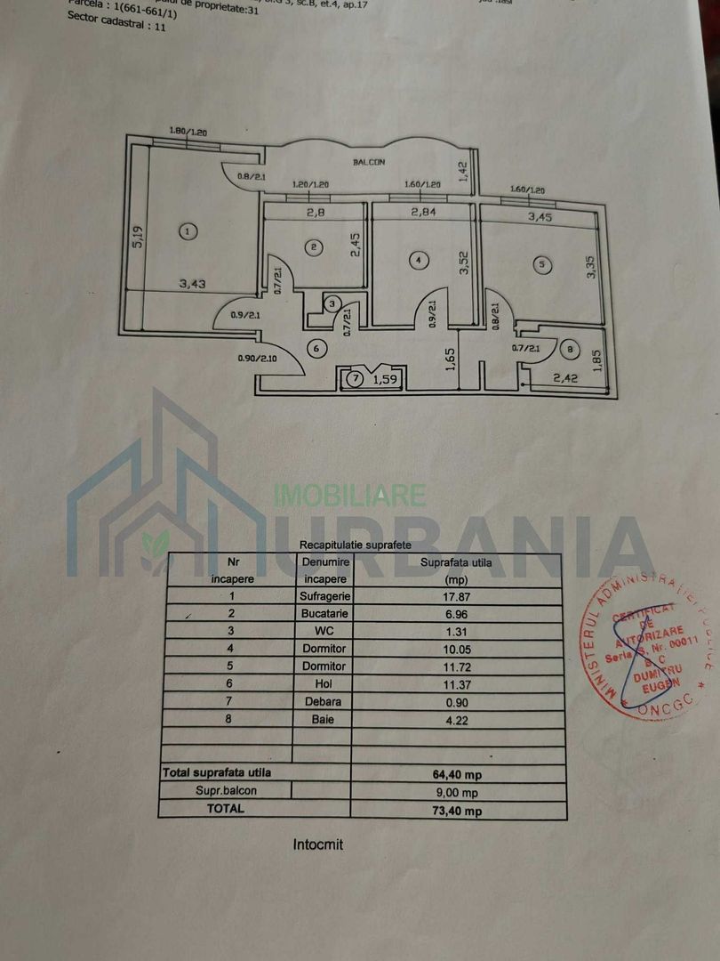 Apartament cu 3 camere decomandate, zona Dancu, Iași - Poză 1