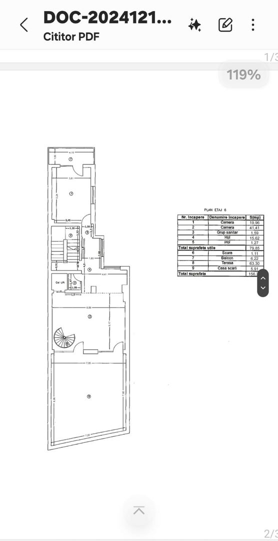 Ag BRASADAS închiriază BIROU 171mp Et 6 si 7 zona ROMANA. - Poză 9