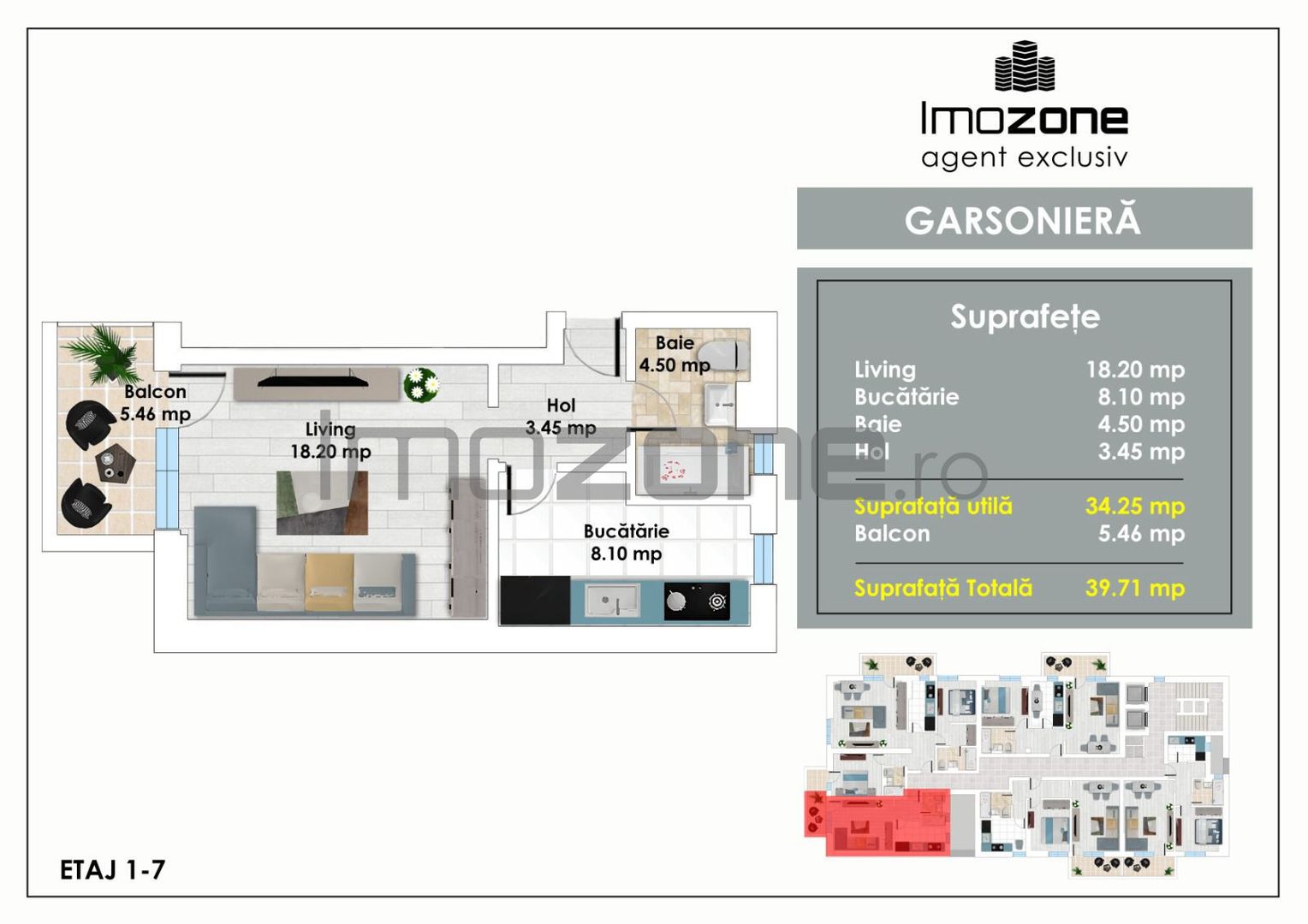 Garsoniera de 40 mp, bucatarie inchisa, balcon, langa Metrou Pacii, Militari - Poză 2