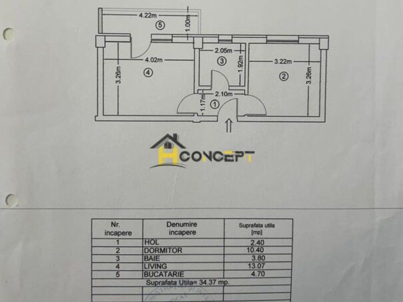 Ap modern 2 camere mobilat utilat Drumul Fermei - Poză 14