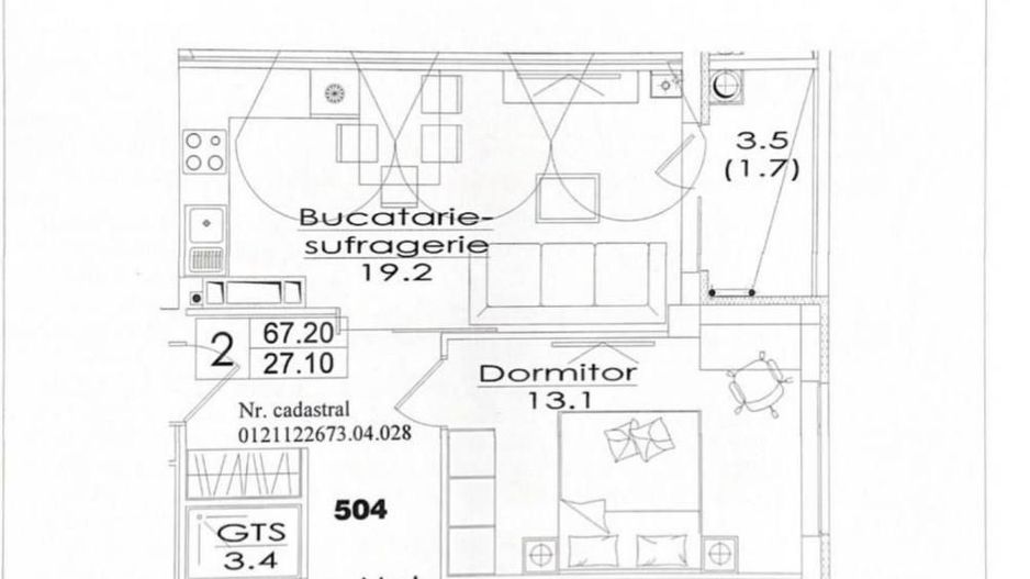 Vânzare, apartament, 2 camere, str. Durlești, Dumbrava - Poză 2