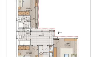 Theodor Pallady Titan-3 camere cu 2 bai-Pret avans 15% - Schiță 9