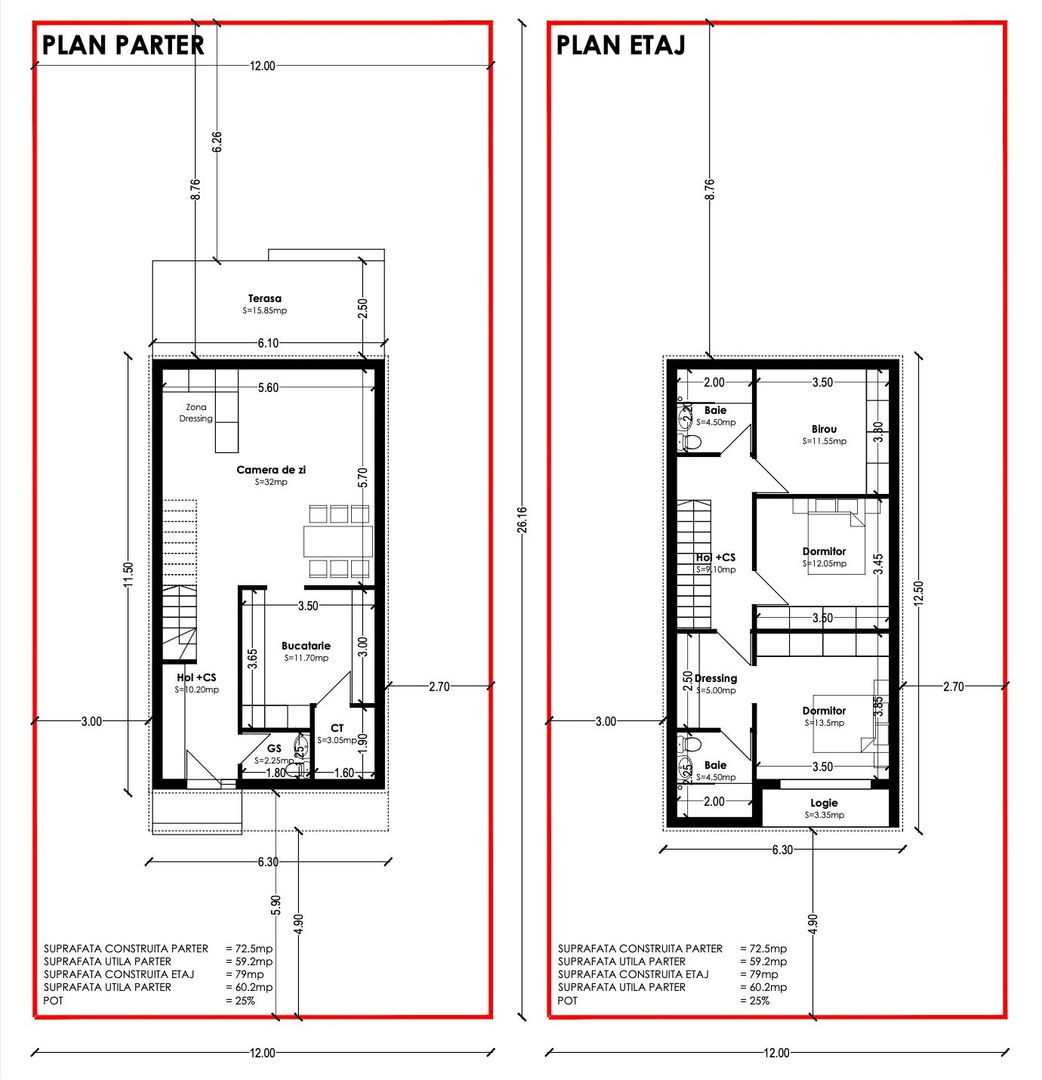 Vilă modernă la cheie 120mp | Teren 350 mp | Finisaje la alegere - Schiță 17