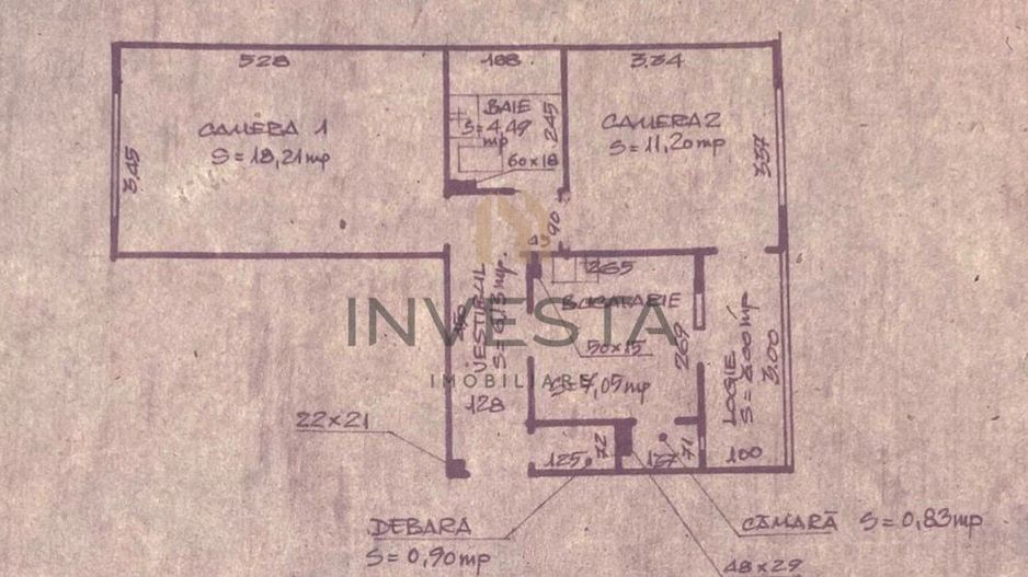 Apartament 2 camere de vanzare | Cartier Intre Lacuri | Etaj 1 - Schiță 9