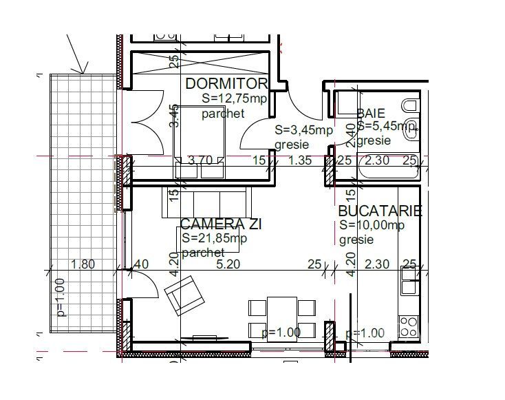 Apartamente 2 Camere in Andrei Muresanu – Calitate Premium - Schiță 6