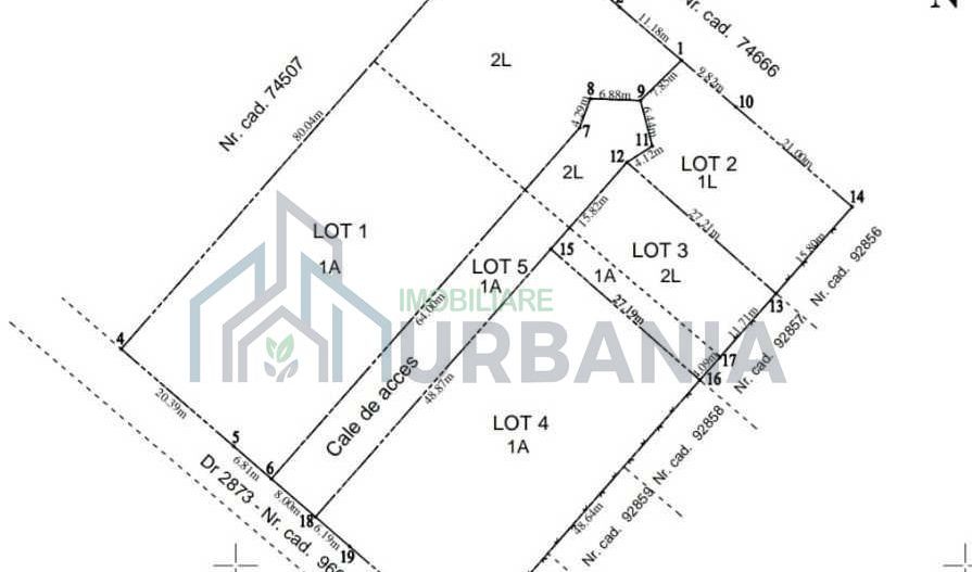 Teren intravilan 2.212 mp Miroslava – 5 Drumuri Asfalt + utilități - Poză 3