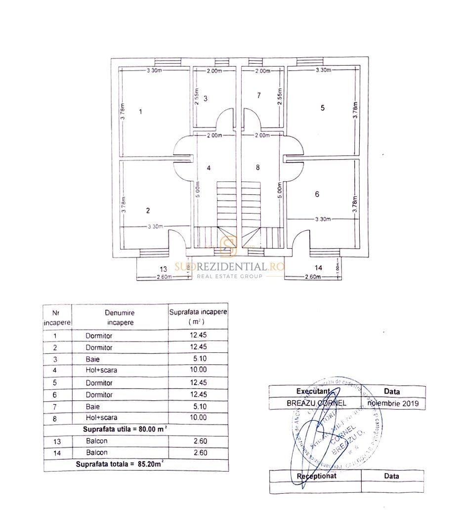 Duplex modern 4 camere + mansardă, complet mobilat – Comuna Berceni - Schiță 6