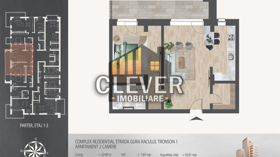 Apartament 2 camere Pallady | 8 min metrou Nicolae Teclu - Schiță 9