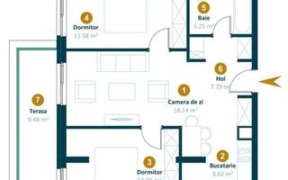 Apartament 3 camere finisat – Mărăști, zona Între Lacuri - Poză 1