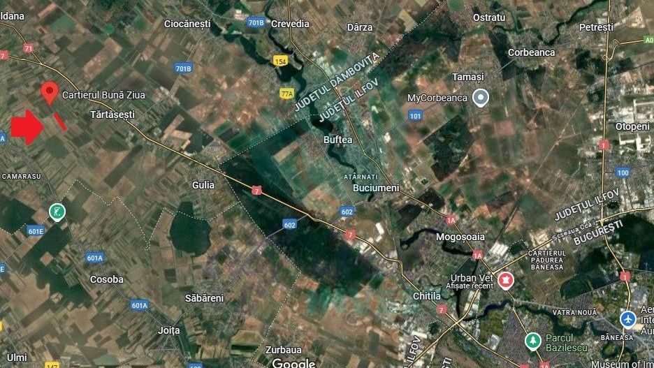 Teren 9923 mp Tărtășești, cu utilități și acces asfaltat - Poză 3