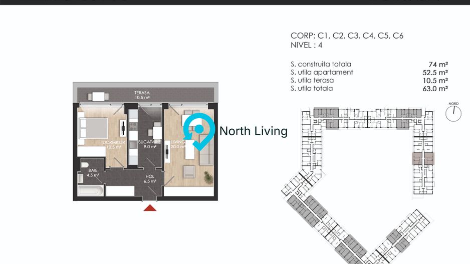 2 Camere Decomandat | Ansamblu Rezidential - Bucurestii Noi - Poză 9