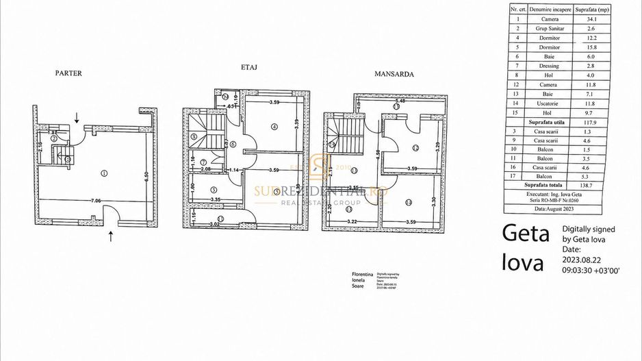 Vila P+1+M, 4 camere, Sos Oltenitei, Popesti-Leordeni - Schiță 8