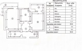 Gara – 56 mp, 2 camere decomandat, etaj 6/8 – 120.000 € - Poză 8