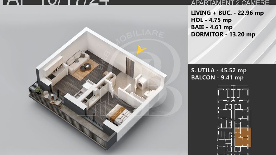 Finalizare Rapida 2 camere bloc boutique Sector 3 Pallady - Schiță 3