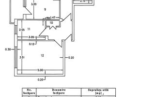 Apartament cu 4 camere, etaj 3, VASLUI zona Ultracentrală; - Poză 11