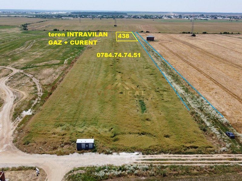 Teren INTRAVILAN cu gaz si curent - comuna Berceni - Poză 2