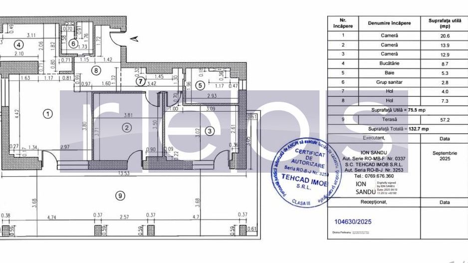 VANZARE -PENTHOUSE SUPERB - 3 CAMERE - TERASA  de 60 mp - Poză 18