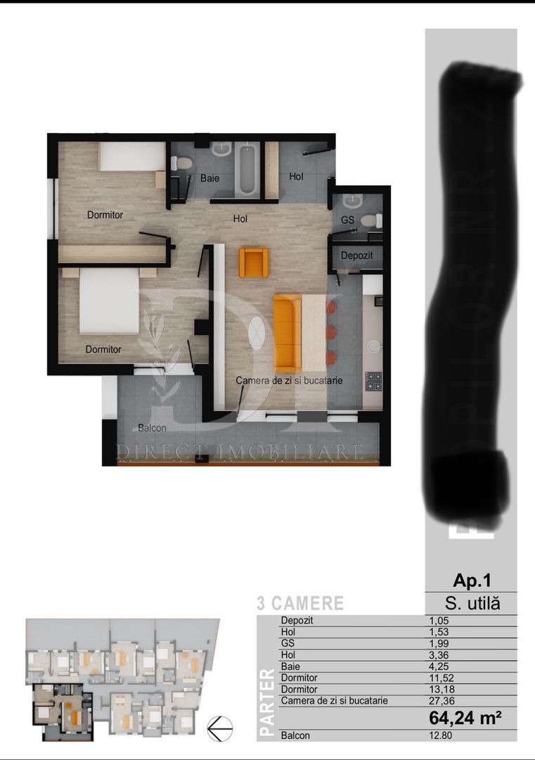 Apartament trei camere | Zona Muzeul Apei - Poză 5