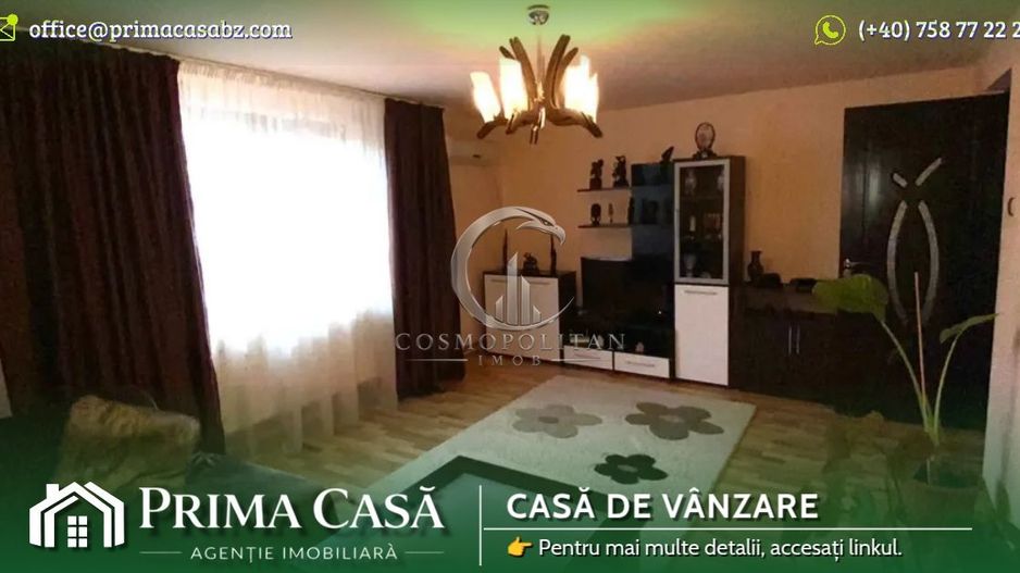 Casa constructie 2008 si teren 725mp ~ comuna Pietroasele/BZ ~ cu imbunatatiri - Poză 1