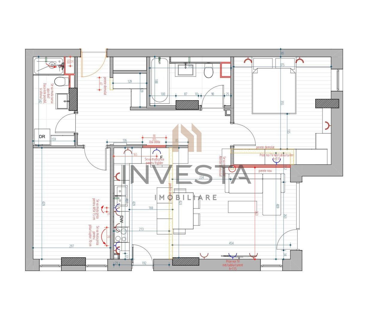 Apartament 3 camere cu 2 balcoane etajul I. Constructie NZEB! Elite Jr - Schiță 10