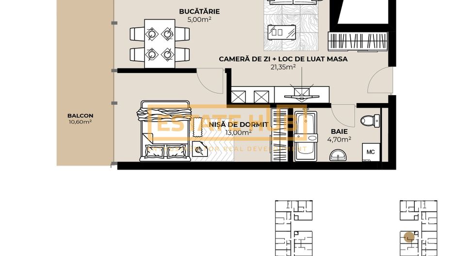 APARTAMENT 2 CAMERE | Comision 0% | CLADIRE NOUA - Poză 4