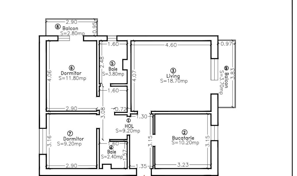Etaj 1  Bucovina 3 camere decomandat - Poză 2