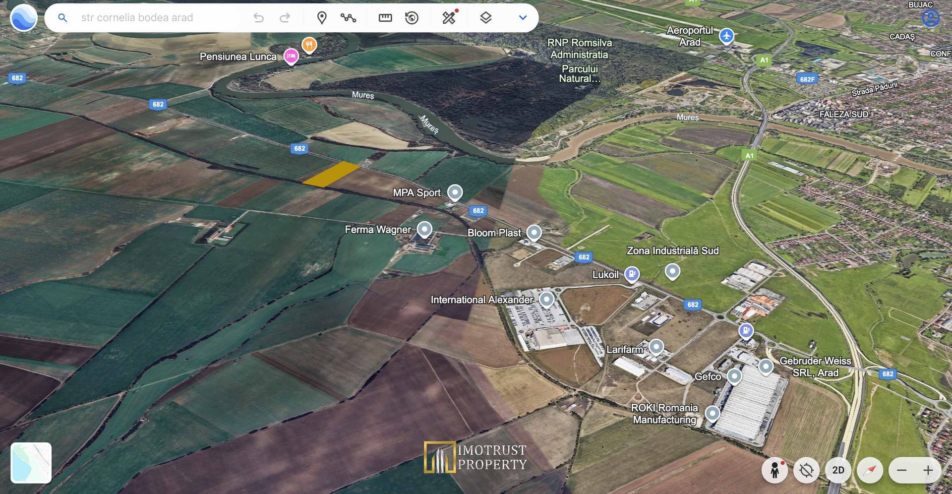 Teren 21.000 mp – Arad, Zona Industrială Sud – Acces A1 - Poză 2