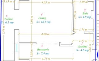 Sud Plaza | 1 Cameră | Bloc Nou | Etaj 2 | Balcon | 41,8 mp - Poză 9